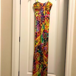 Gianni Bini dress, long dress, strapless dress